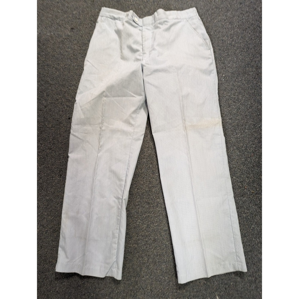 VINTAGE Arnold Palmer 38/30 blue white‎ thin stripe golf pants slacks